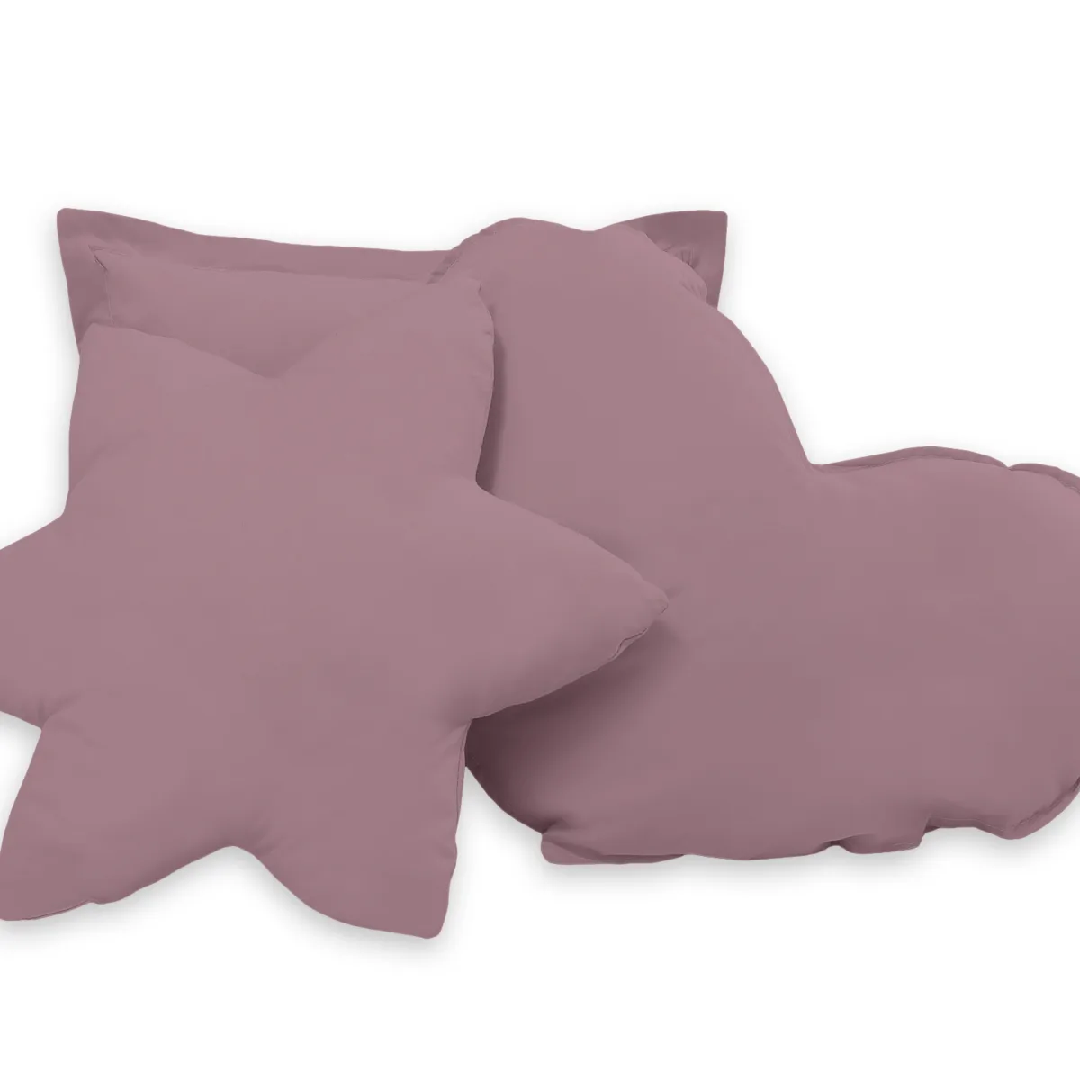 Pagalvėlių rinkinys, 3 vnt., spalvos: pilka, rožinė ir violetinė