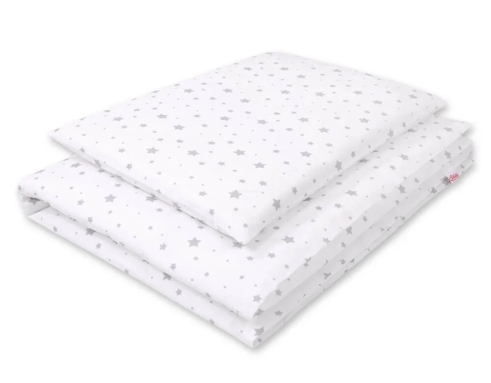Medvilninės kūdikių patalynės komplektas, 2 dalys, 135x100, žvaigždutės