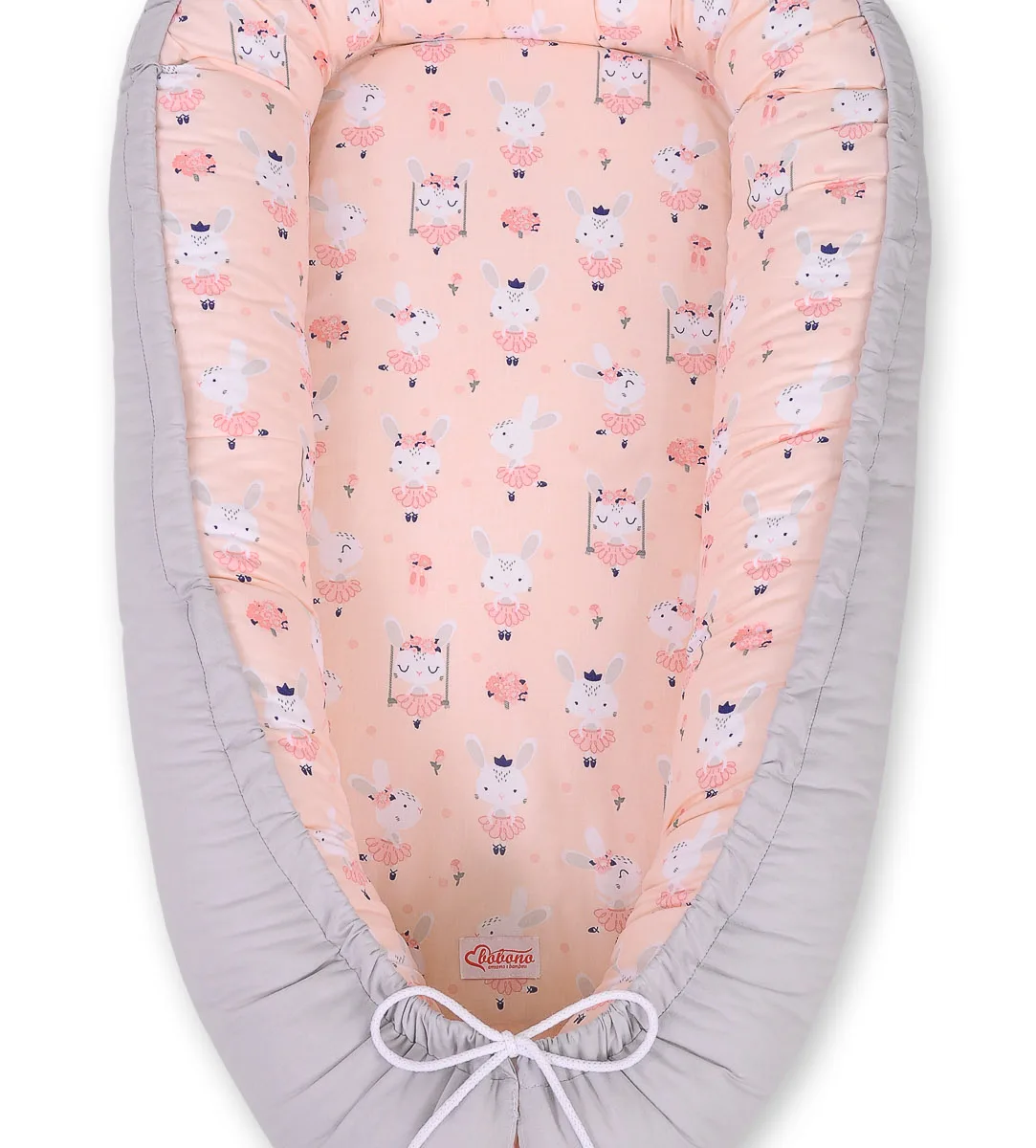 Dvipusis kūdikių kokonas „Premium Cocoon“ naujagimiams „BOBONO“, rožinės balerinos