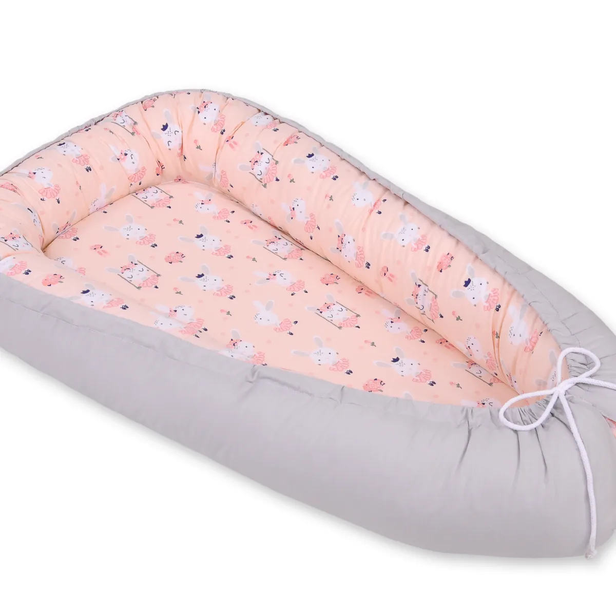 Dvipusis kūdikių kokonas „Premium Cocoon“ naujagimiams „BOBONO“, rožinės balerinos