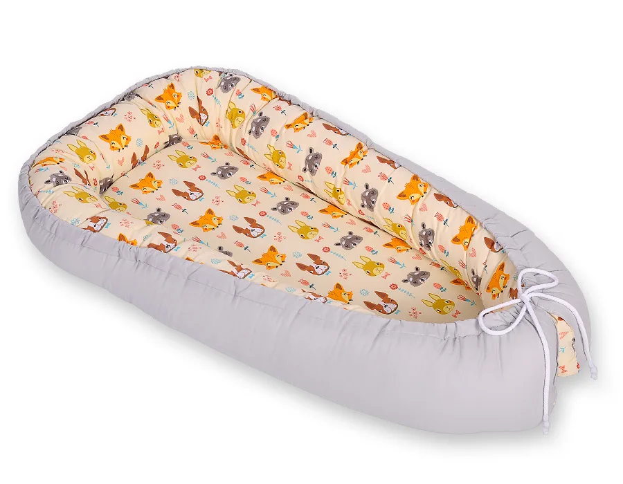 Dvipusis kūdikių kokonas „Premium Cocoon“ naujagimiams „BOBONO“, gyvūnėliai