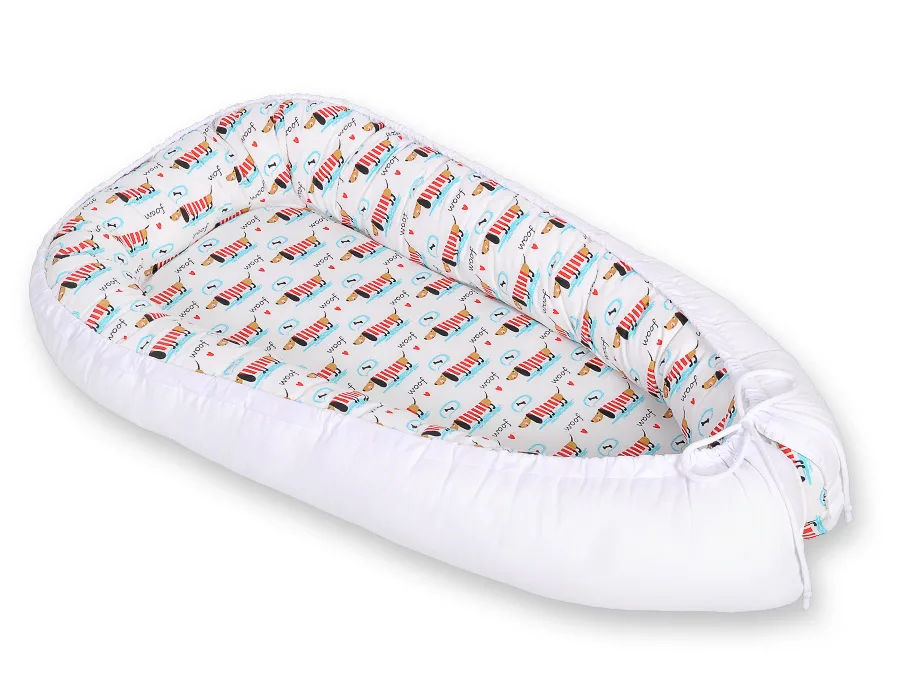 Dvipusis kūdikių kokonas „Premium Cocoon“ naujagimiams „BOBONO“, spalvos: geltona ir kitos