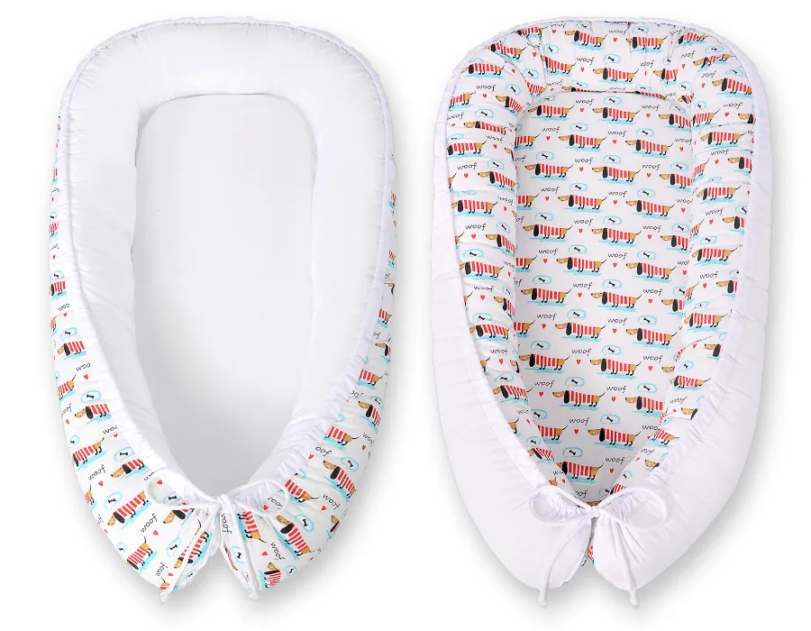 Dvipusis kūdikių kokonas „Premium Cocoon“ naujagimiams „BOBONO“, spalvos: geltona ir kitos