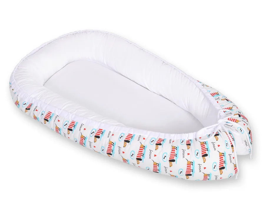 Dvipusis kūdikių kokonas „Premium Cocoon“ naujagimiams „BOBONO“, spalvos: geltona ir kitos