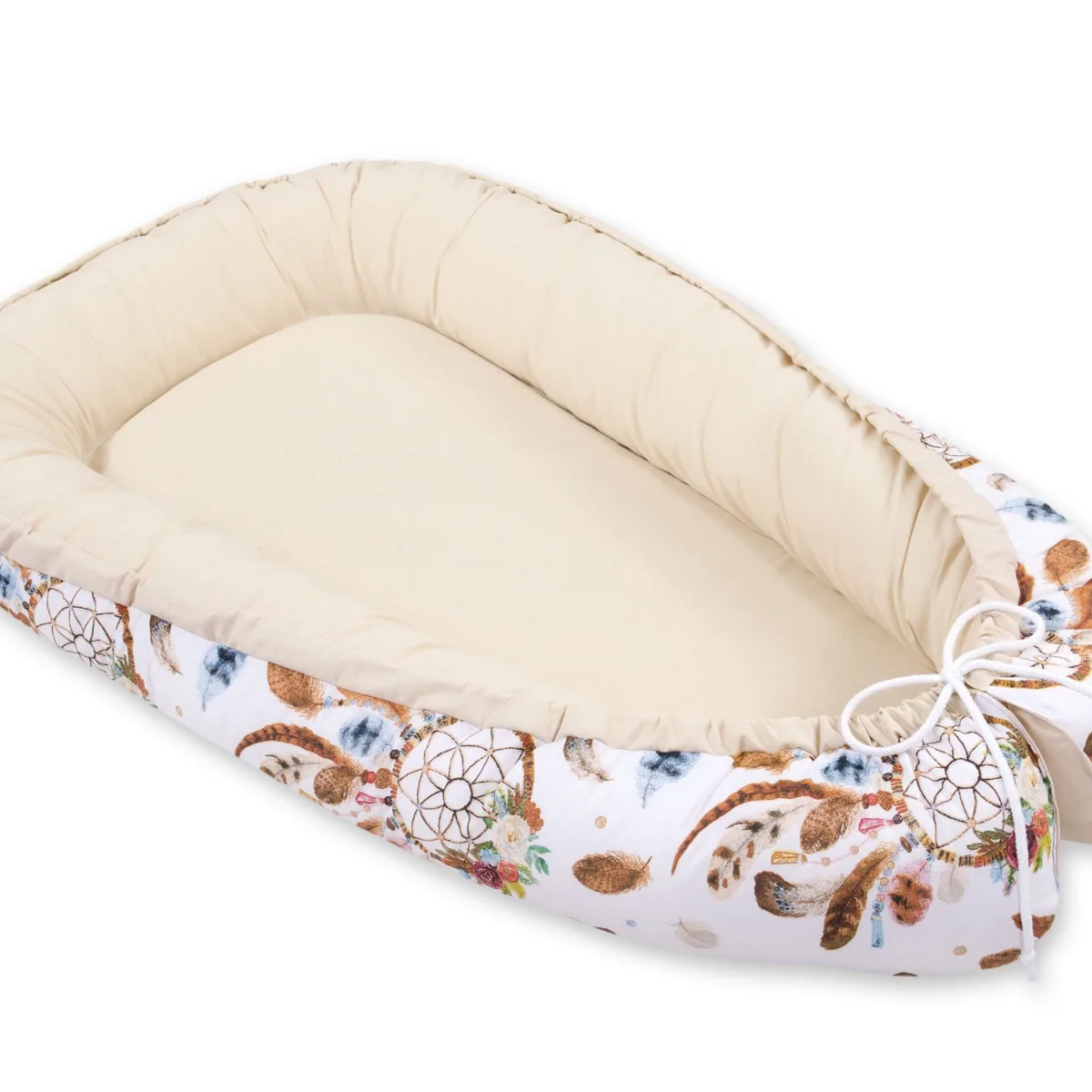 Dvipusis kūdikių kokonas „Premium Cocoon“ naujagimiams „BOBONO“, sapnų gaudyklės