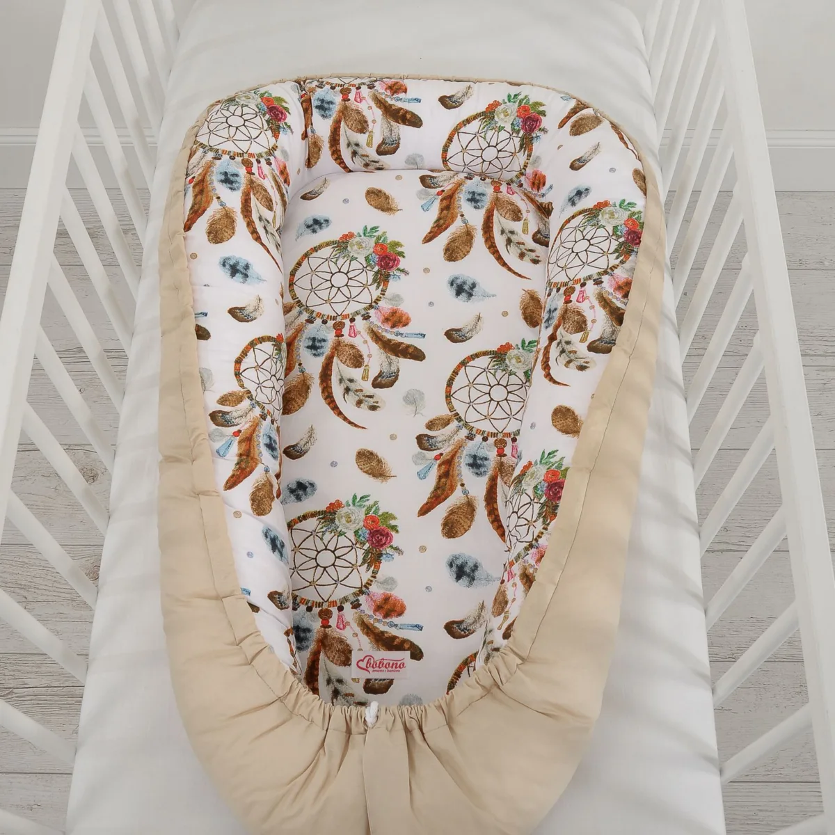 Dvipusis kūdikių kokonas „Premium Cocoon“ naujagimiams „BOBONO“, sapnų gaudyklės