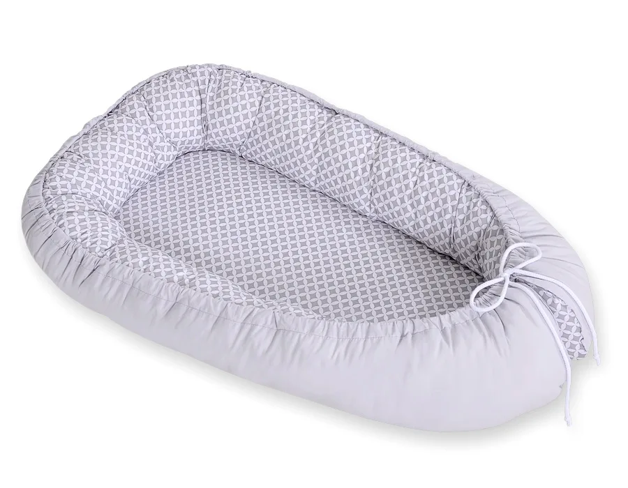 Dvipusis kūdikių kokonas „Premium Cocoon“ naujagimiams „BOBONO“, gėlės