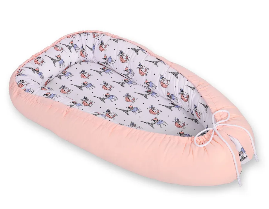 Dvipusis kūdikių kokonas „Premium Cocoon“ naujagimiams „BOBONO“, spalvos: geltona ir kitos