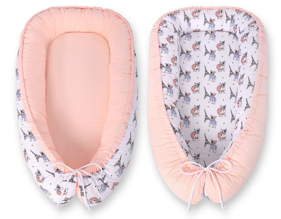Dvipusis kūdikių kokonas „Premium Cocoon“ naujagimiams „BOBONO“, spalvos: geltona ir kitos