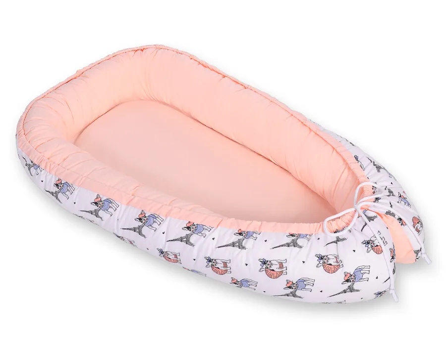 Dvipusis kūdikių kokonas „Premium Cocoon“ naujagimiams „BOBONO“, spalvos: geltona ir kitos