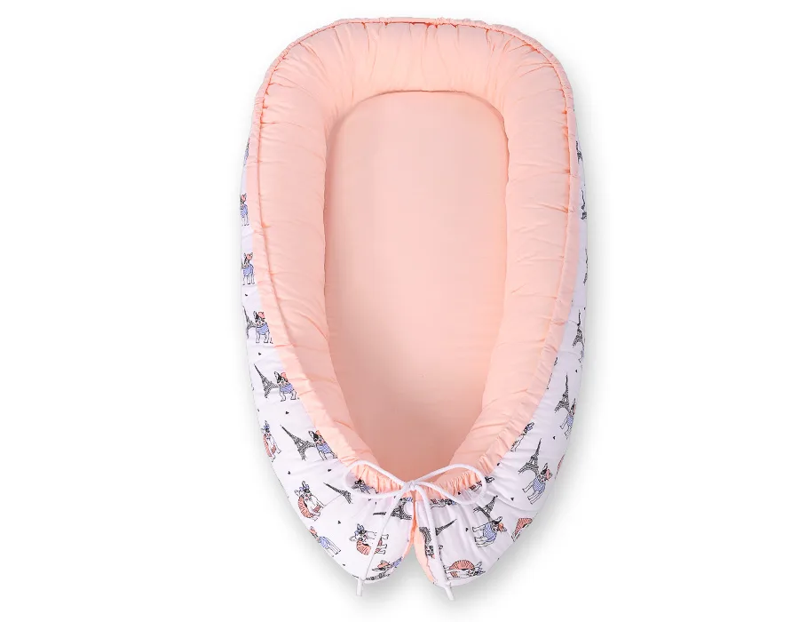 Dvipusis kūdikių kokonas „Premium Cocoon“ naujagimiams „BOBONO“, spalvos: geltona ir kitos