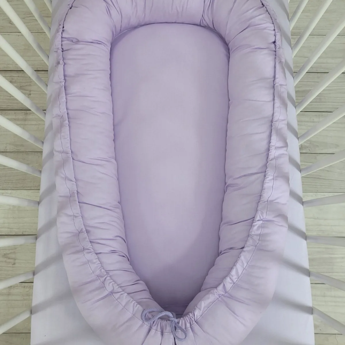 Dvipusis kūdikių kokonas „Premium Cocoon“ naujagimiams „MY SWEET BABY“, spalvos: rožinė, smėlio ir violetinė