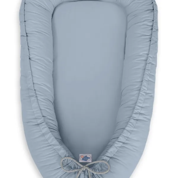 Dvipusis kūdikių kokonas „Premium Cocoon“ naujagimiams „MY SWEET BABY“, spalvos: mėlyna, pilka ir rožinė