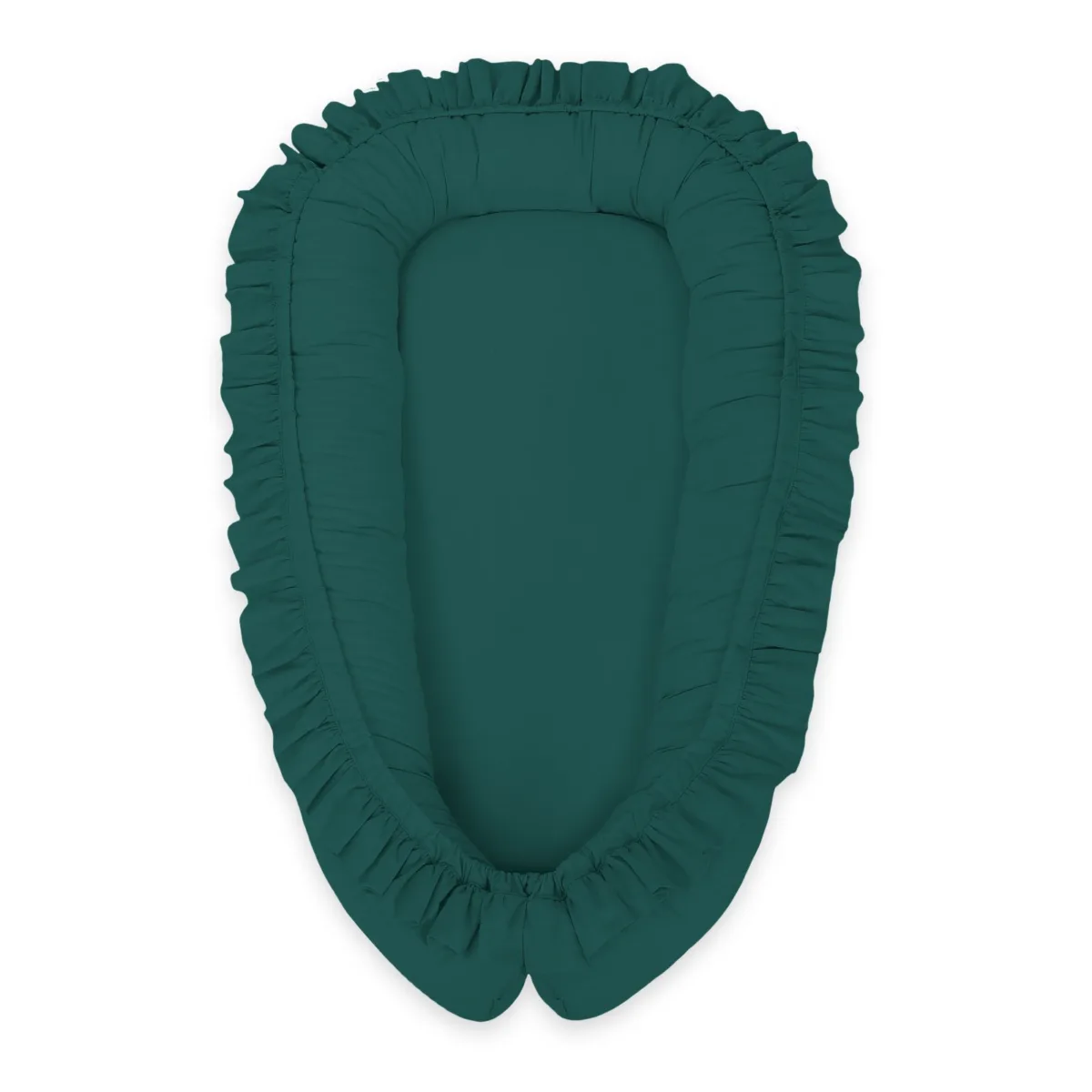Kūdikių kokonas „Premium Cocoon“ naujagimiams su volanu „MY SWEET BABY“, spalvos: violetinė ir žalia