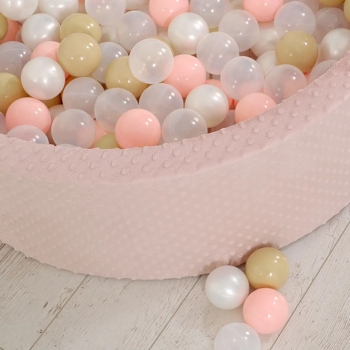 Kamuoliukų baseinas „minky“, aukštis 30 cm, su 200 vnt. kamuoliukų, spalvos: mėlyna, pilka ir kitos
