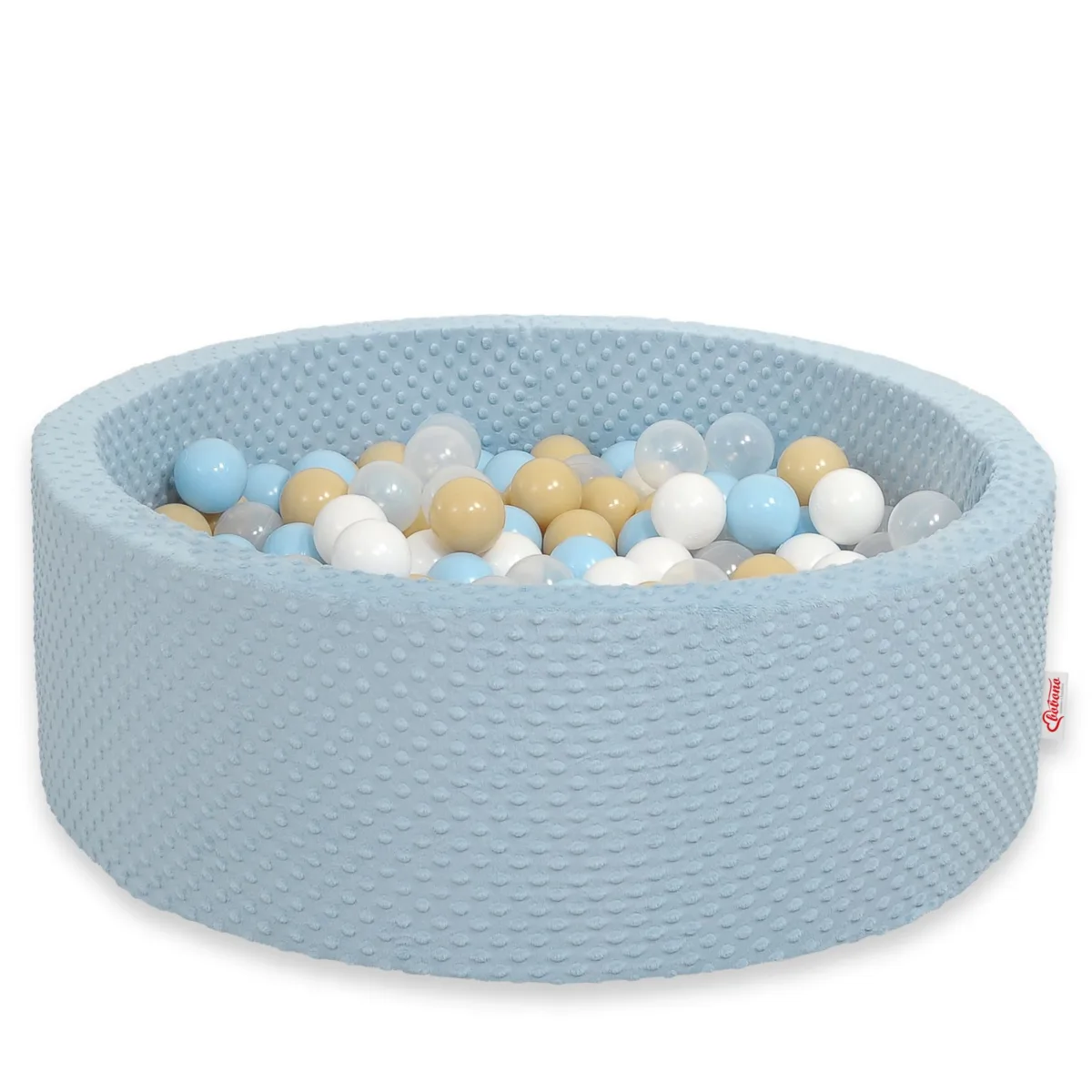 Kamuoliukų baseinas „minky“, aukštis 30 cm, su 200 vnt. kamuoliukų, spalvos: mėlyna, pilka ir kitos