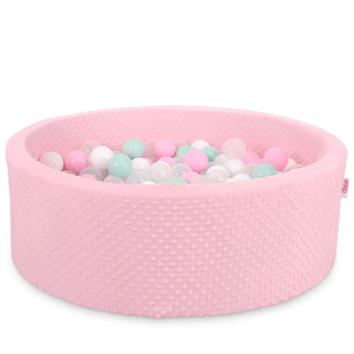 Kamuoliukų baseinas „minky“, aukštis 30 cm, su 200 vnt. kamuoliukų, spalvos: mėlyna, pilka ir kitos
