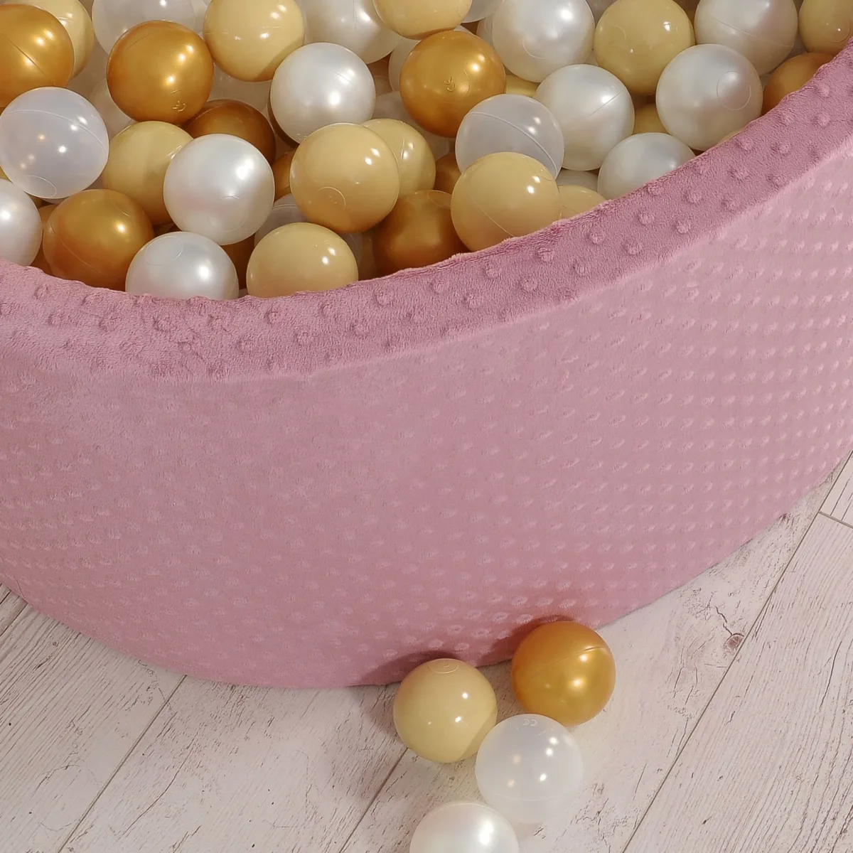 Kamuoliukų baseinas „minky“, aukštis 40 cm, su 200 vnt. kamuoliukų, spalvos: smėlio, violetinė ir žalia