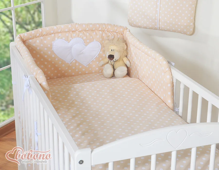 Patalynės komplektas, 3 dalys, 135x100, širdelės, spalvos: rožinė, ruda ir kitos