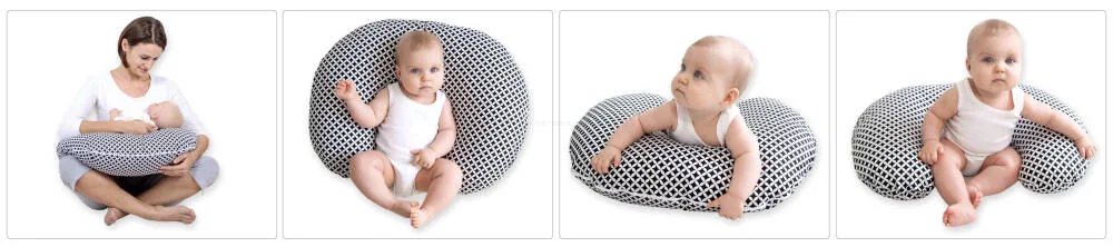 Maitinimo pagalvė „Croissant“ su nuimamu užvalkalu, laisvos rankos maitinant, rožinės balerinos
