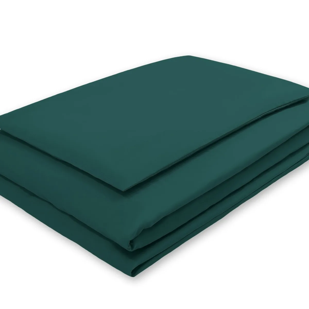 Medvilninės vaikiškos patalynės komplektas, 2 dalys: pagalvės užvalkalas 60x40 cm ir antklodės užvalkalas 120x90 cm, spalva: butelio žalia