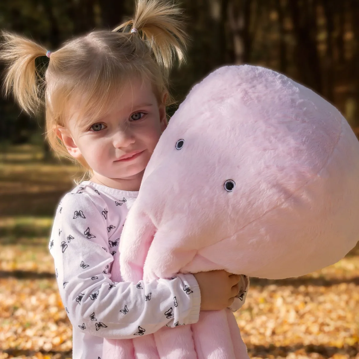 Didelis aštuonkojis apkabinti, rožinis, lygus „minky“
