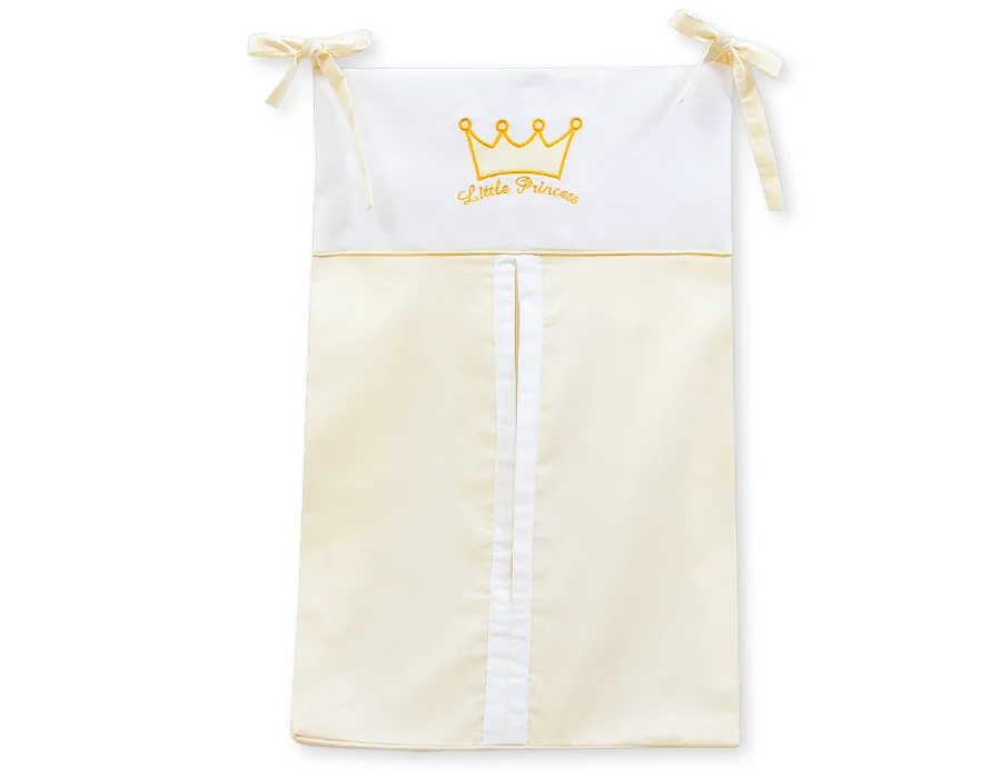 Kabinamas krepšys vystyklams, „Little Prince/Princess“, spalva: kreminė