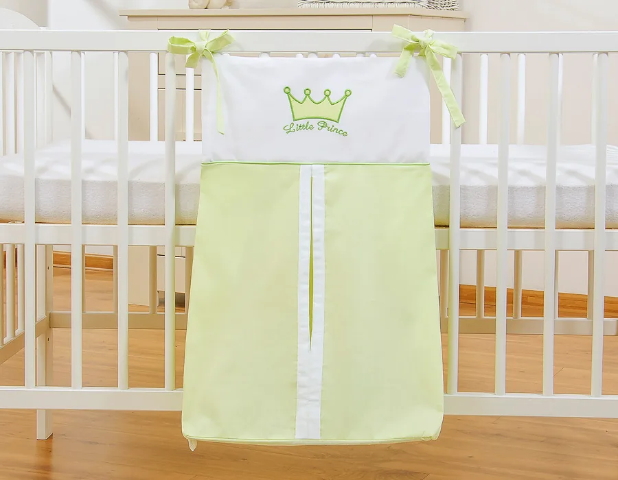 Kabinamas krepšys vystyklams, „Little Prince/Princess“, spalva: žalia