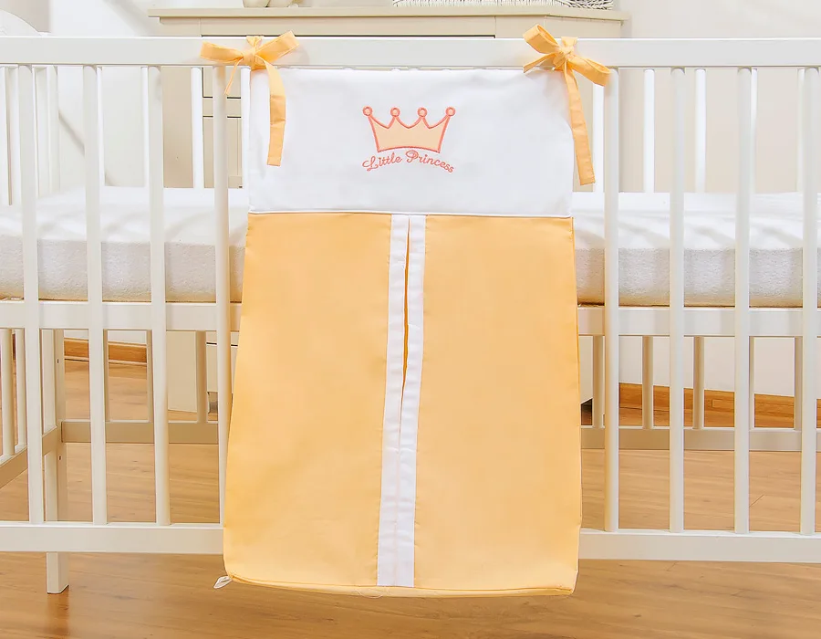 Kabinamas krepšys vystyklams, „Little Prince/Princess“, spalva: persikinė