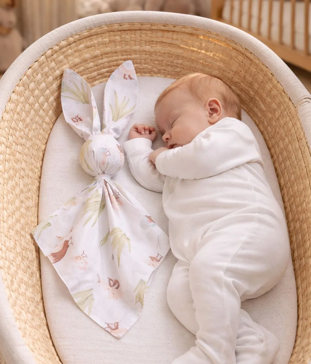 Medvilninis migdukas zuikutis „DOUDOU“, minkštas ir jaukus, spalvos: geltona ir kitos