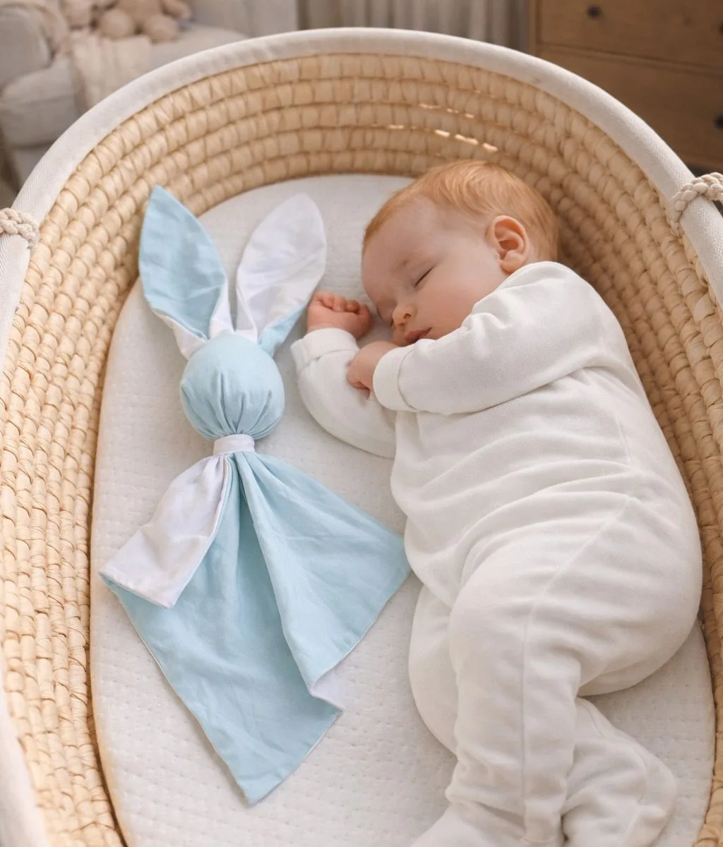 Medvilninis migdukas zuikutis „DOUDOU“, minkštas ir jaukus, spalva: žalia