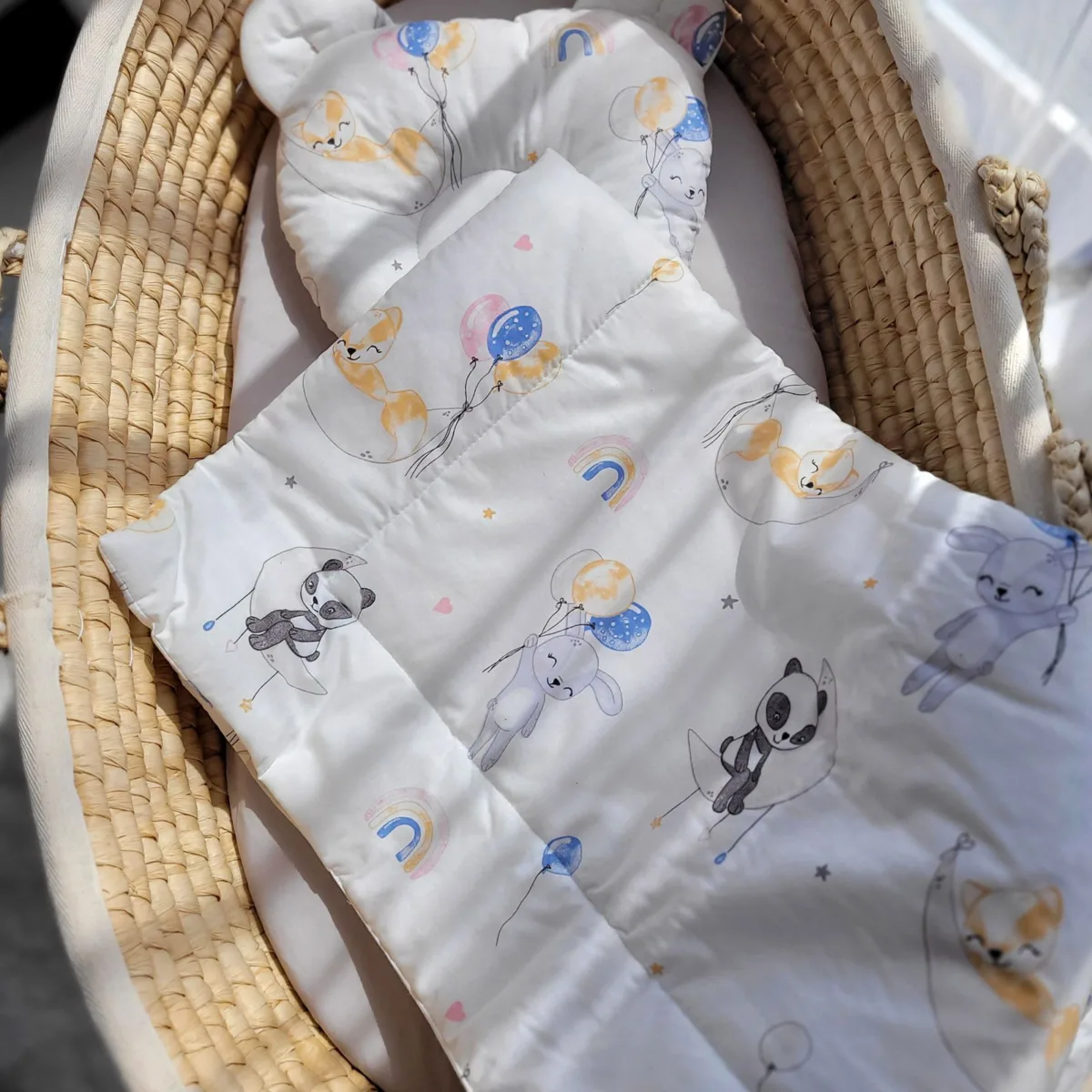 Antklodė su pagalve „Teddy“, 2 vnt. komplektas, įvairių spalvų