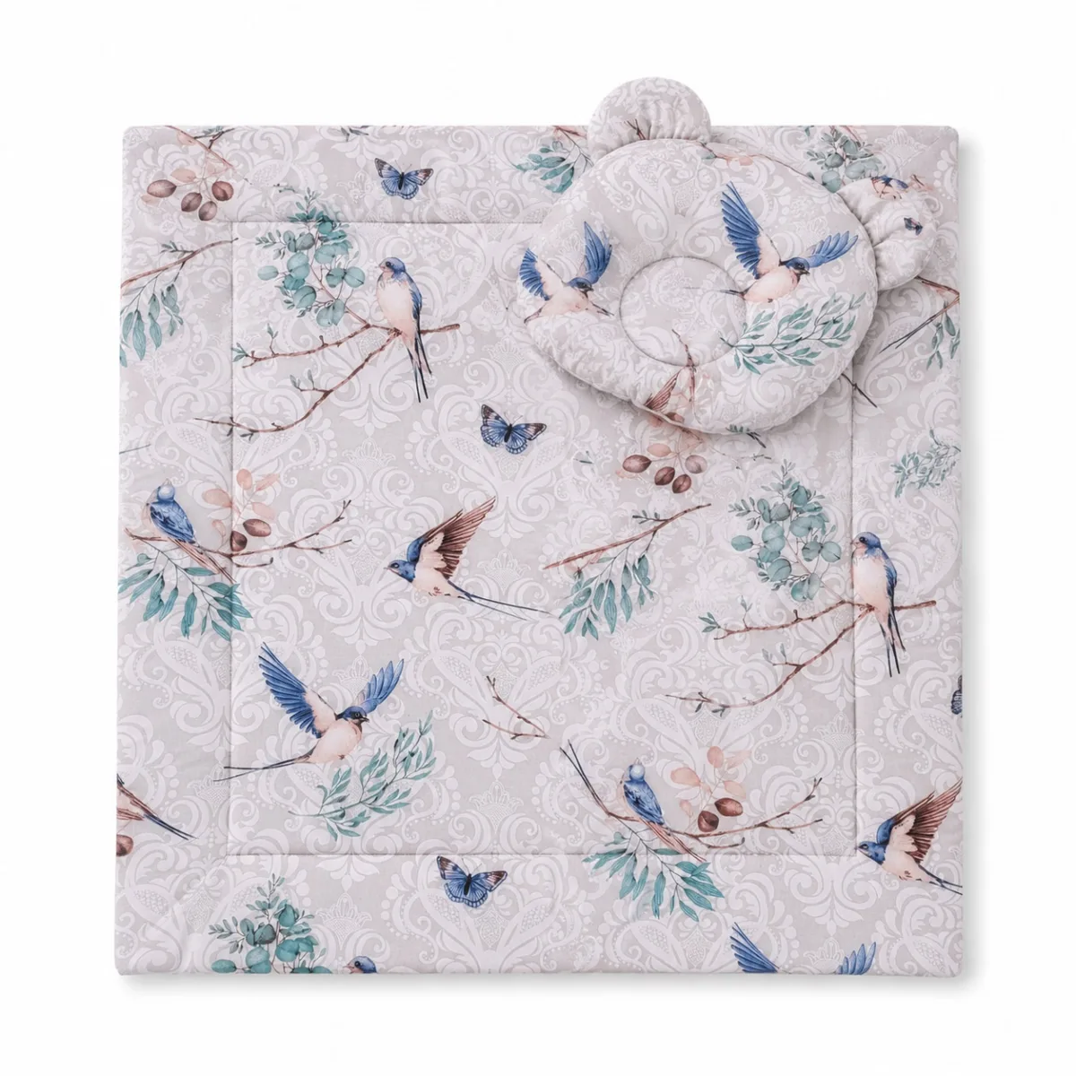 Antklodė su pagalve „Teddy“, 2 vnt. komplektas, spalvos: mėlyna ir kitos