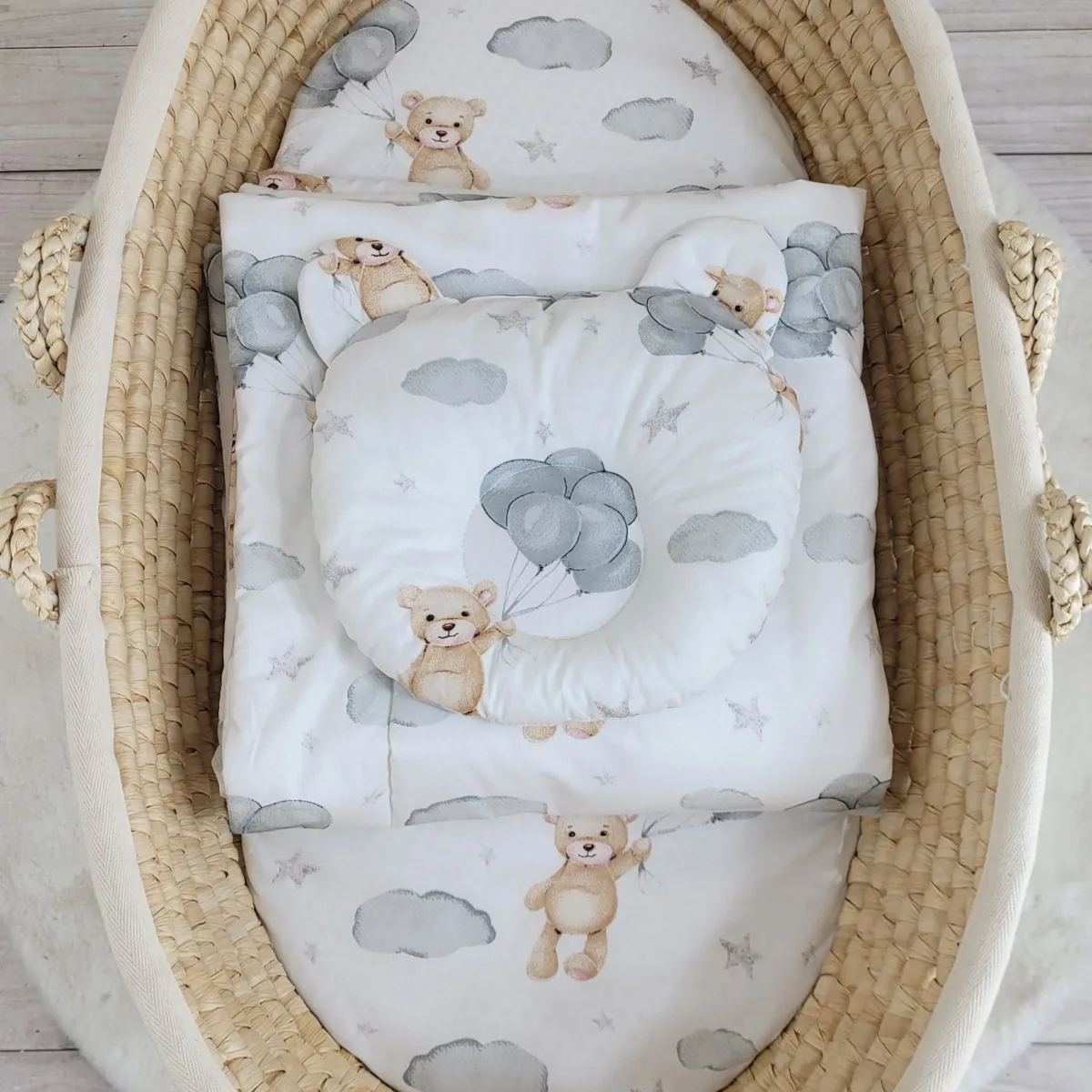 Antklodė su pagalve „Teddy“, 2 vnt. komplektas, meškiukai