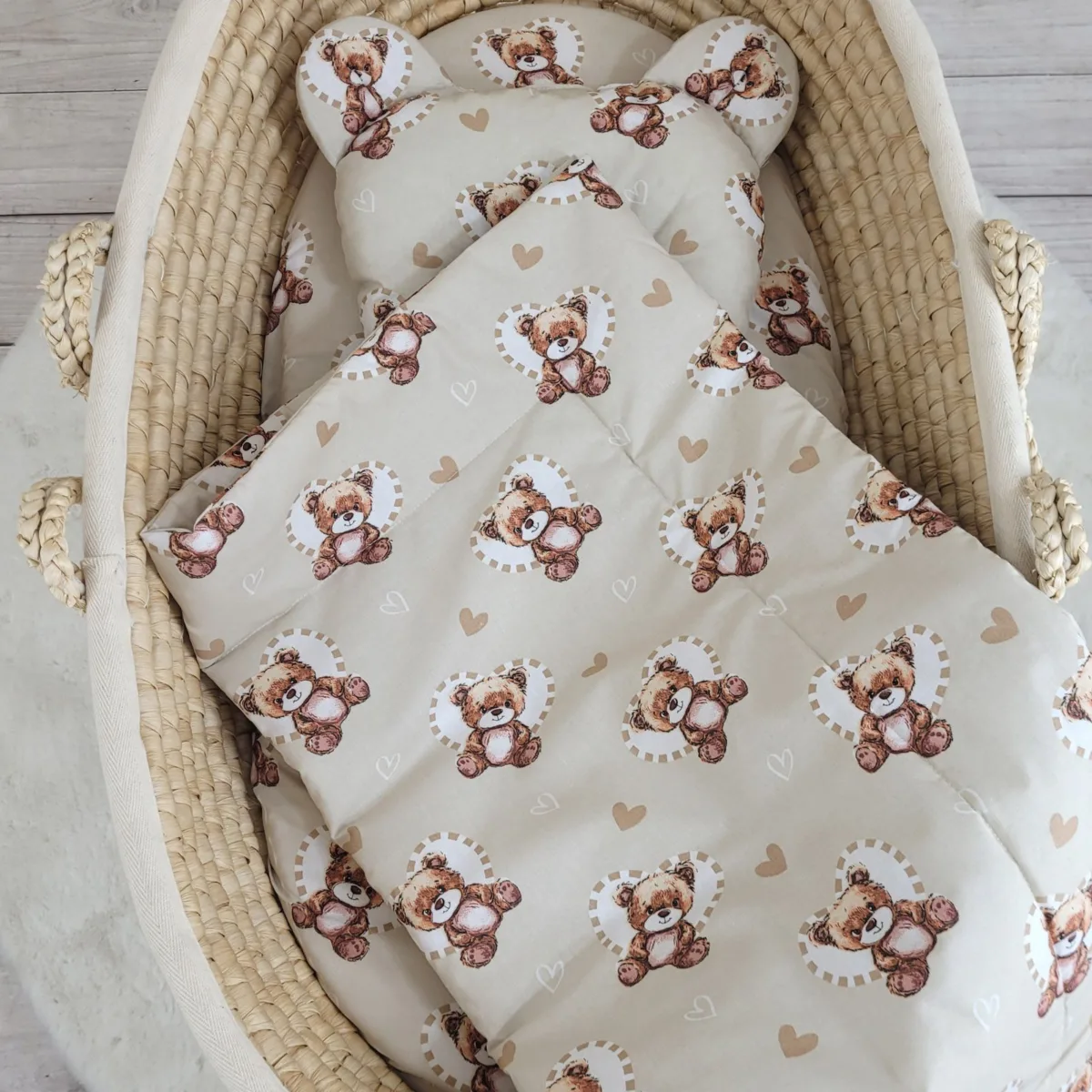 Antklodė su pagalve „Teddy“, 2 vnt. komplektas, meškiukai