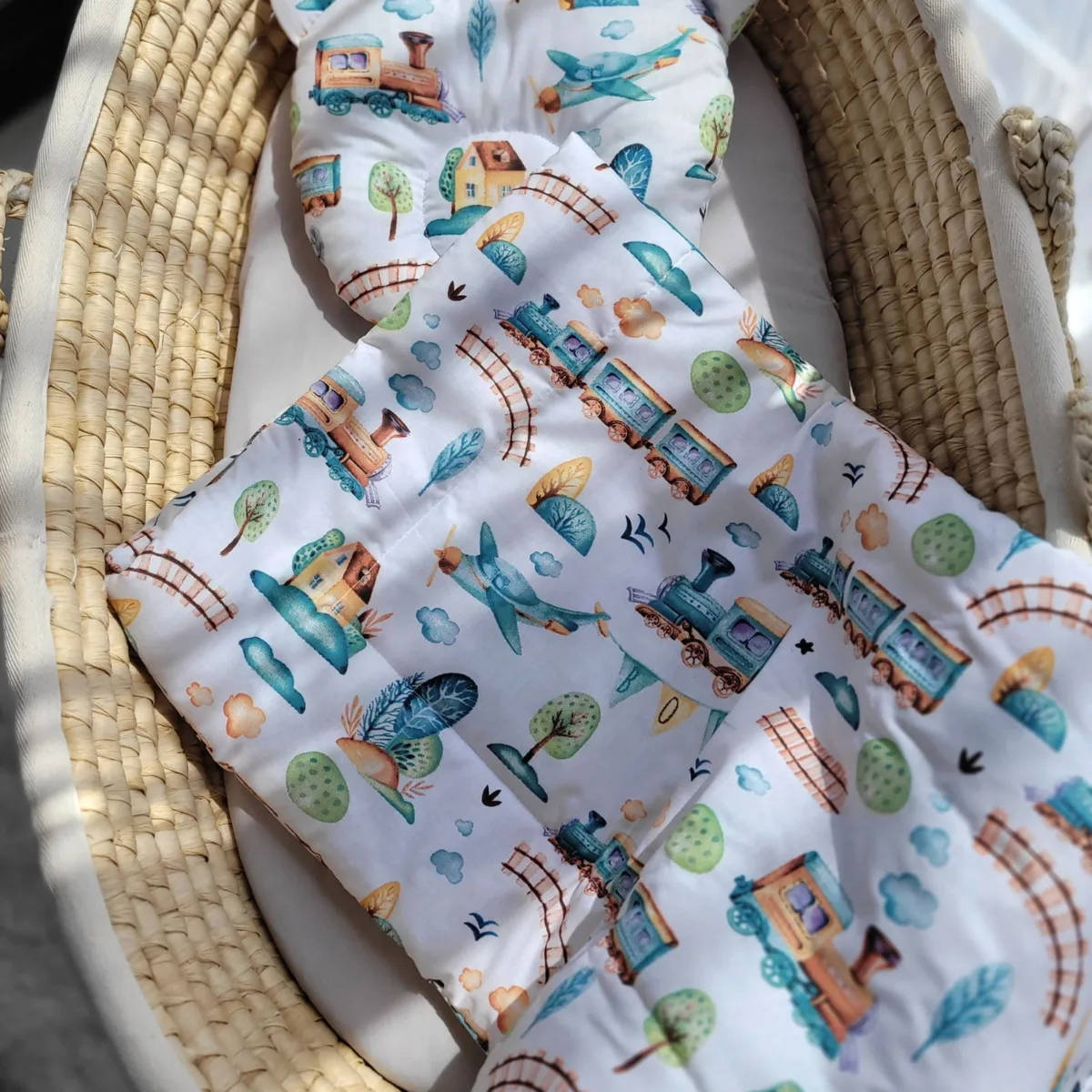 Antklodė su pagalve „Teddy“, 2 vnt. komplektas, spalvos: mėlyna ir kitos