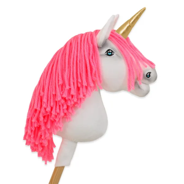 Vienaragis ant lazdos „Hobby Horse“, spalvos: rožinė ir žalia