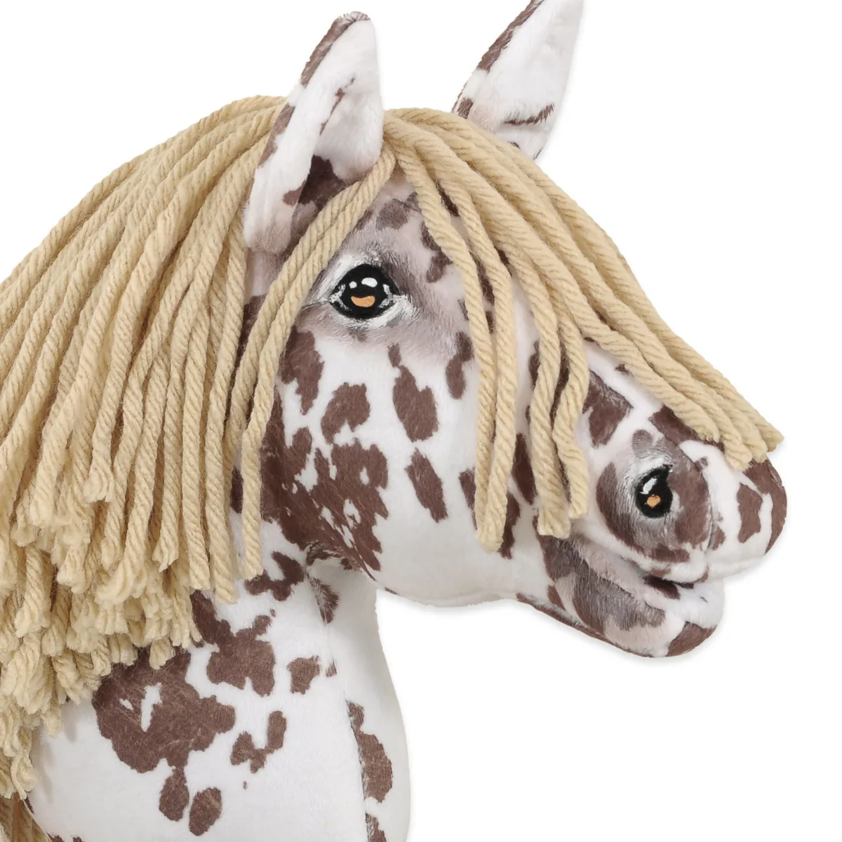 Žirgas ant lazdos „Super Hobby Horse Premium“, rudas leopardo raštas su smėlio spalvos karčiais A4
