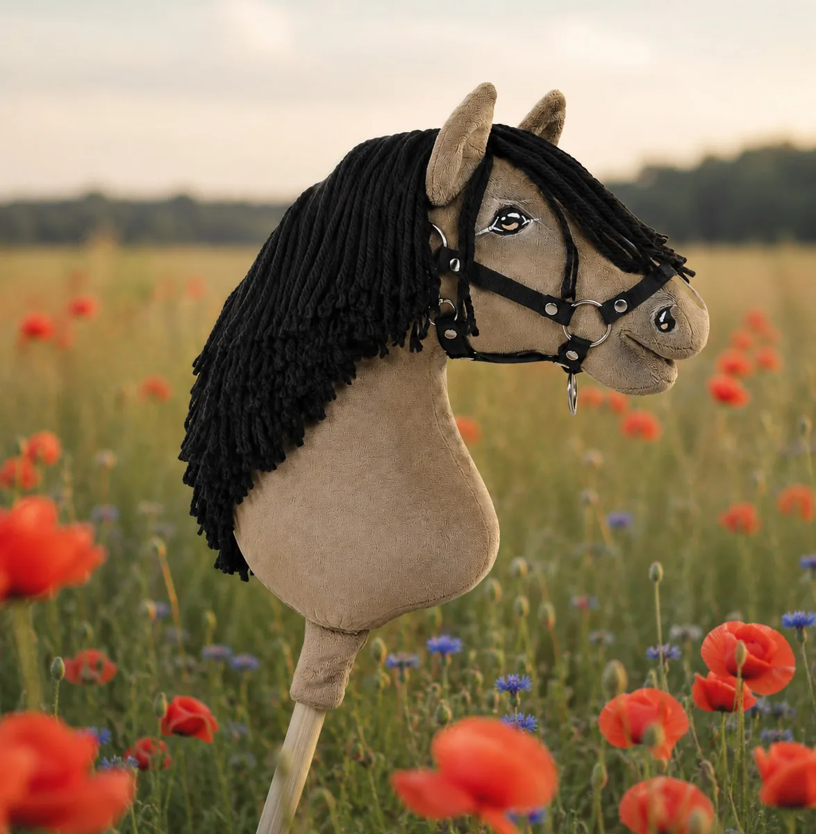 Žirgas ant lazdos „Super Hobby Horse Premium“, „buckskin“ spalvos žirgas A3