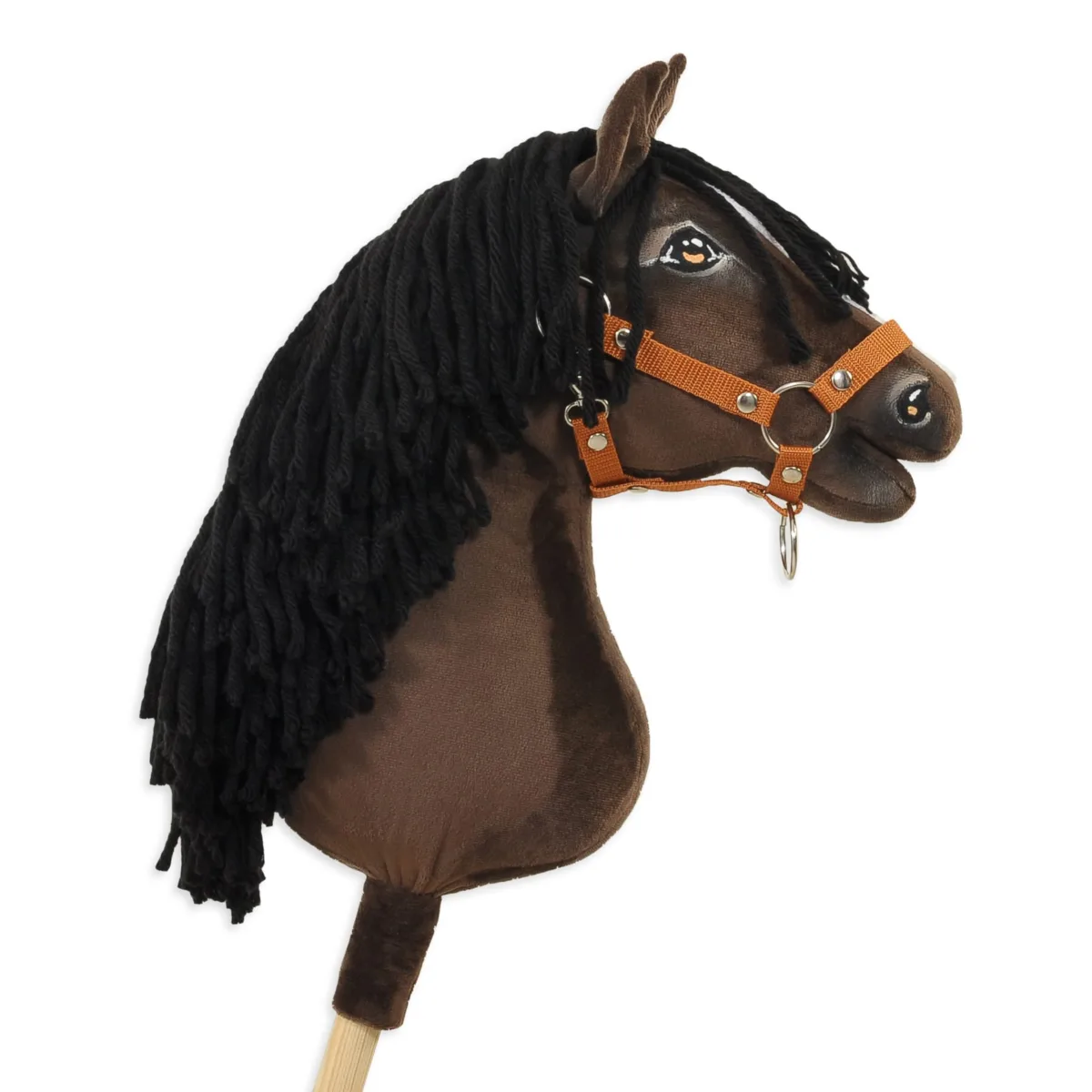 Žirgas ant lazdos „Super Hobby Horse Premium“, tamsiai bėras žirgas A3