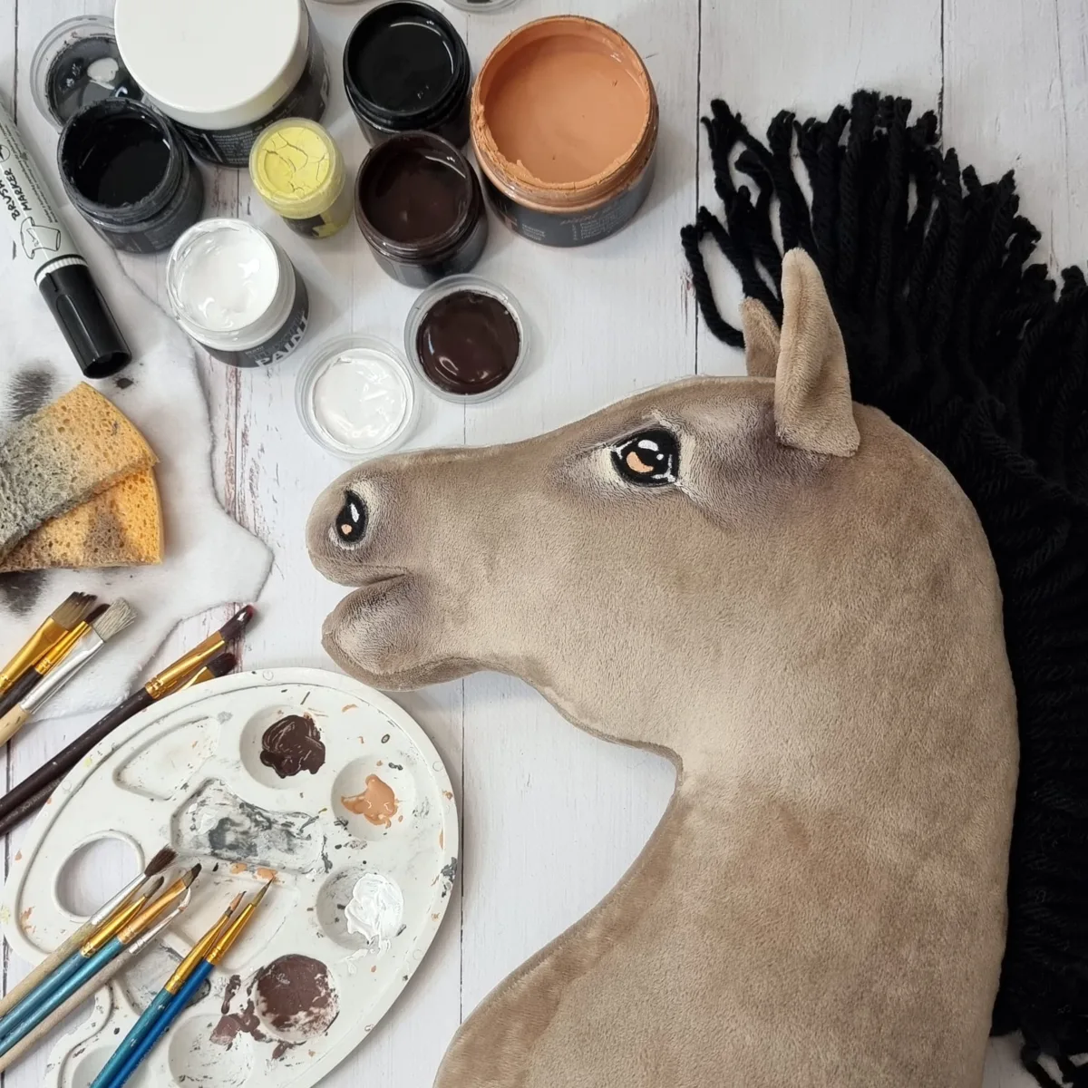 Žirgas ant lazdos „Super Hobby Horse Premium“, pelėsvas žirgas A3