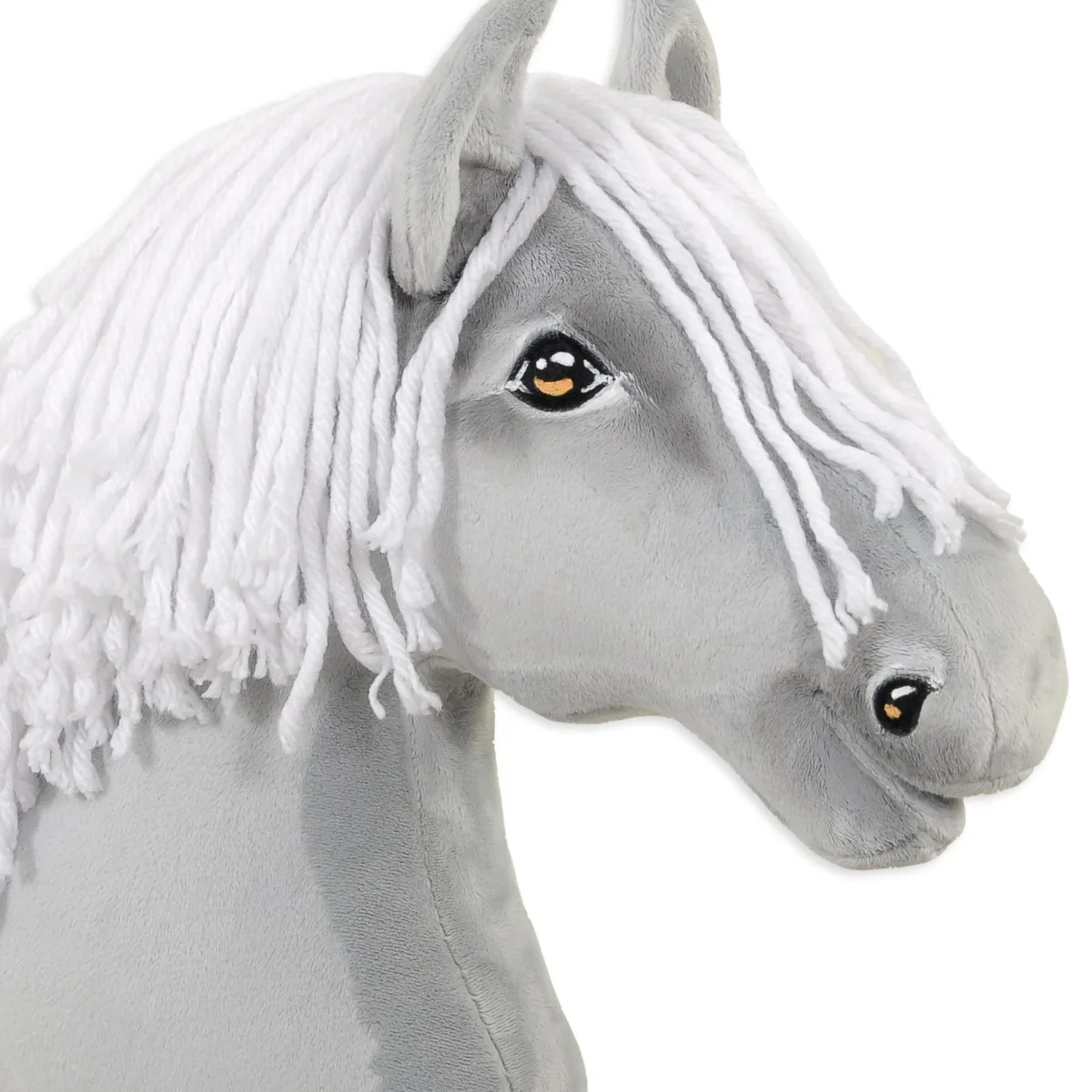Žirgas ant lazdos „Super Hobby Horse Premium“, širmas žirgas su baltais karčiais A3