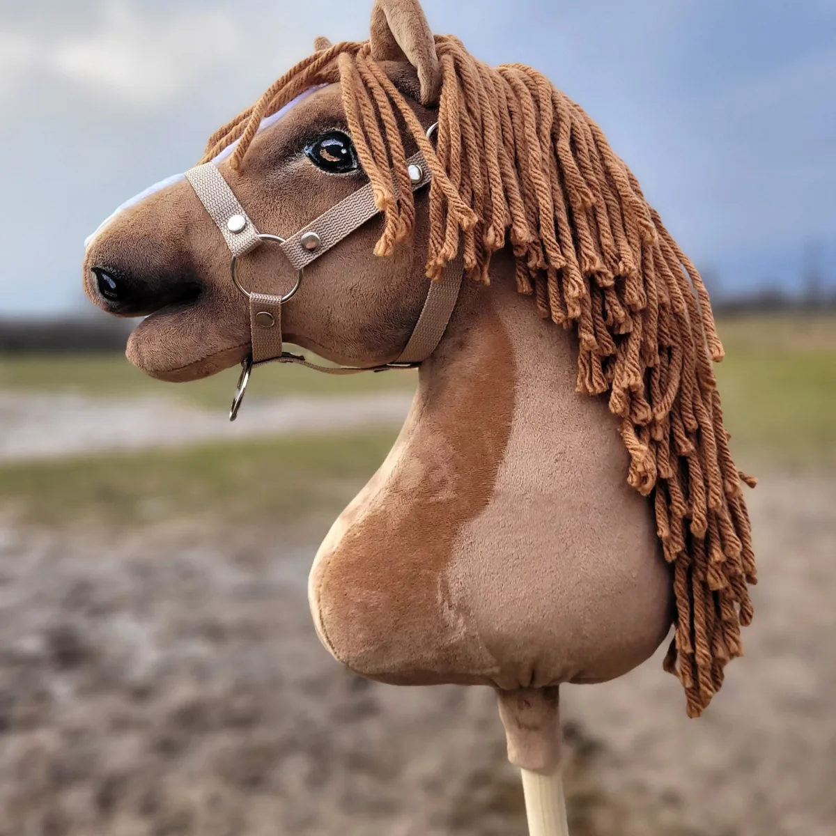 Žirgas ant lazdos „Super Hobby Horse Premium“, šviesiai sartas žirgas A3