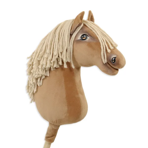 Žirgas ant lazdos „Super Hobby Horse Premium“ A3, bėri ir gelsvi - Palomino žirgas