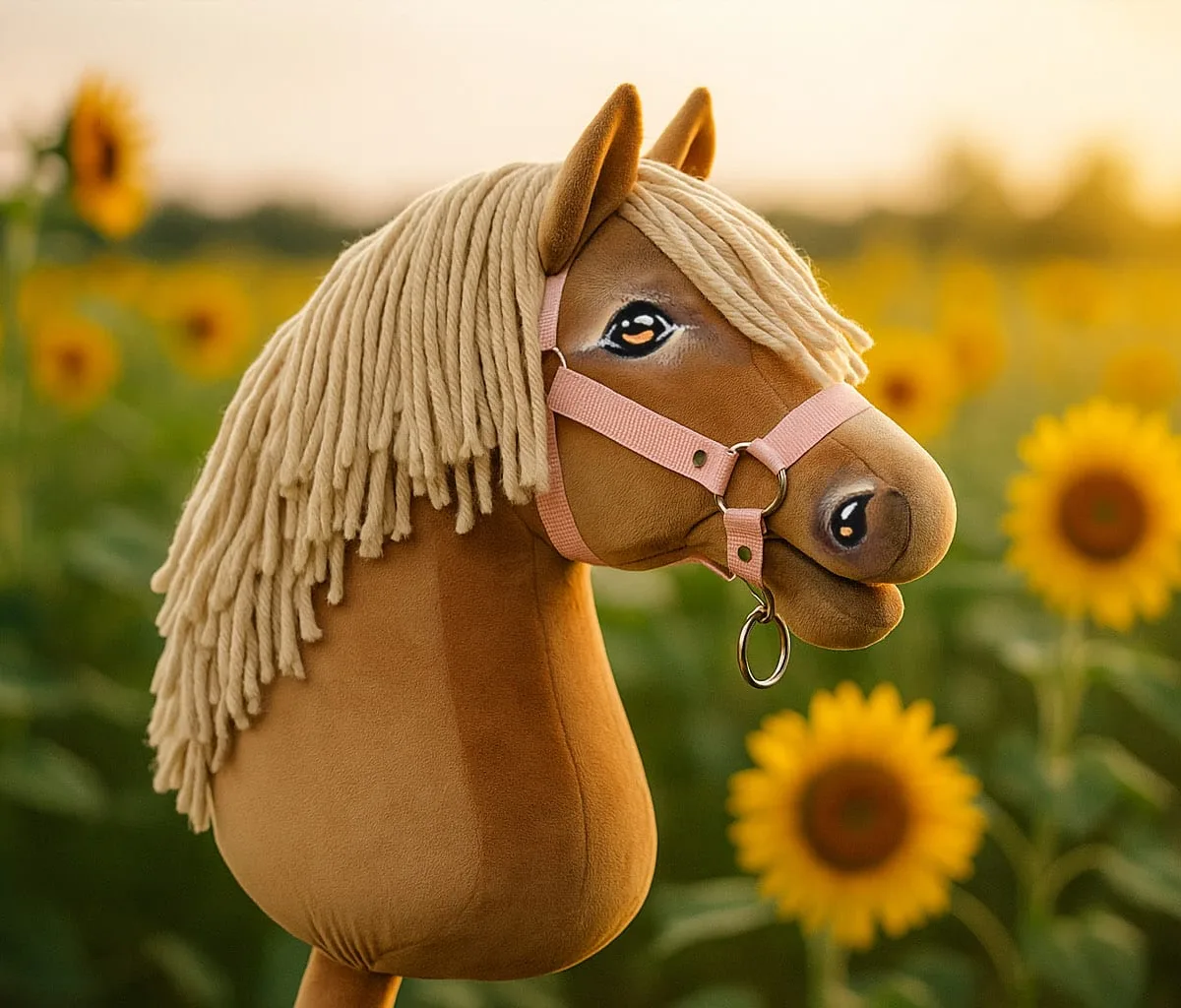 Žirgas ant lazdos „Super Hobby Horse Premium“, palomino žirgas A3