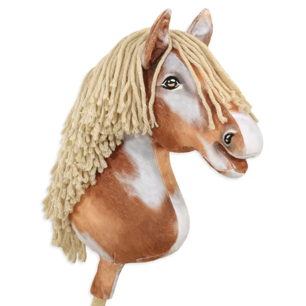 Žirgas ant lazdos „Super Hobby Horse Premium“ A3, margi, obuoliuoti ir vakarietiški