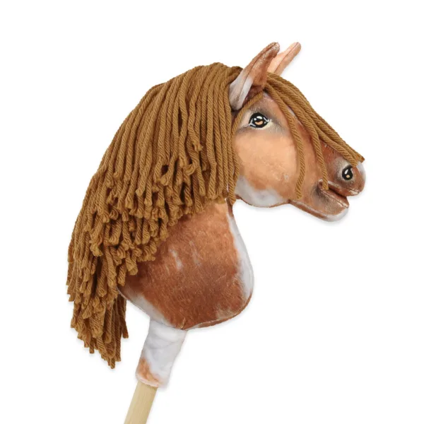 Žirgas ant lazdos „Super Hobby Horse Premium“ A4, margi, obuoliuoti ir vakarietiški