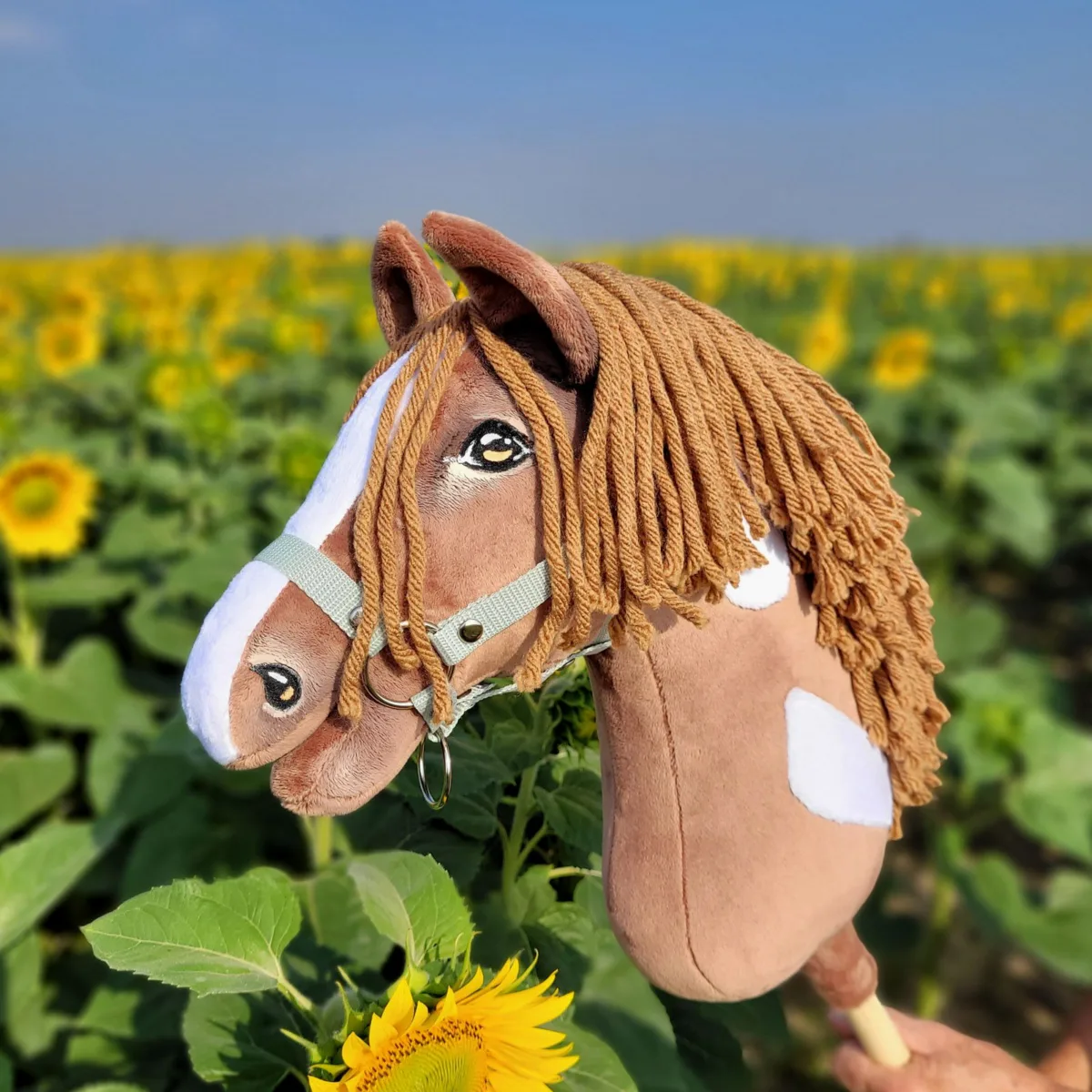 Žirgas ant lazdos „Super Hobby Horse Premium“, vakarietiško stiliaus bėras žirgas II A3