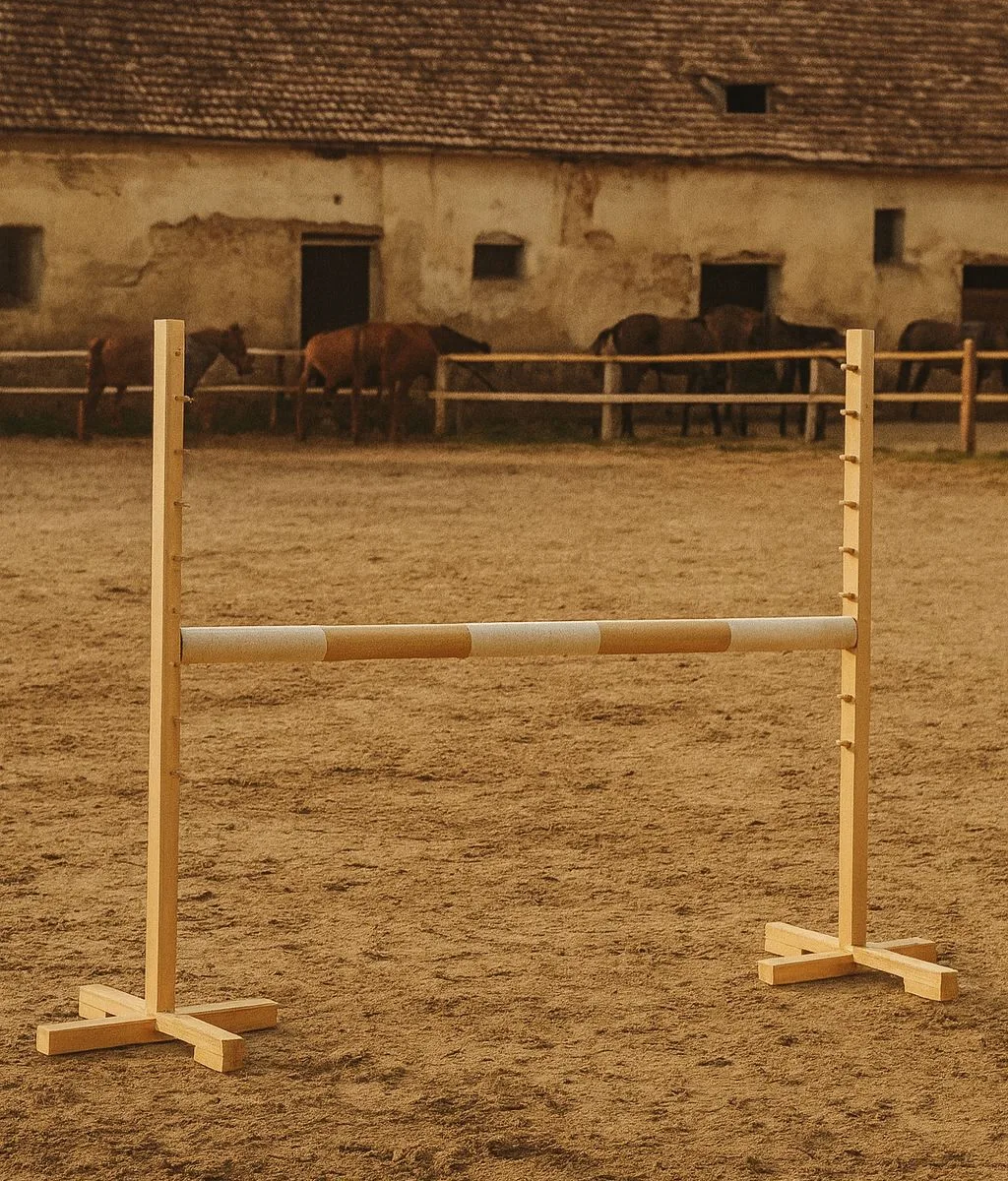 Kliūtis šuoliams „Hobby Horse“ žirgui, 120 cm, kartelė smėlio spalvos