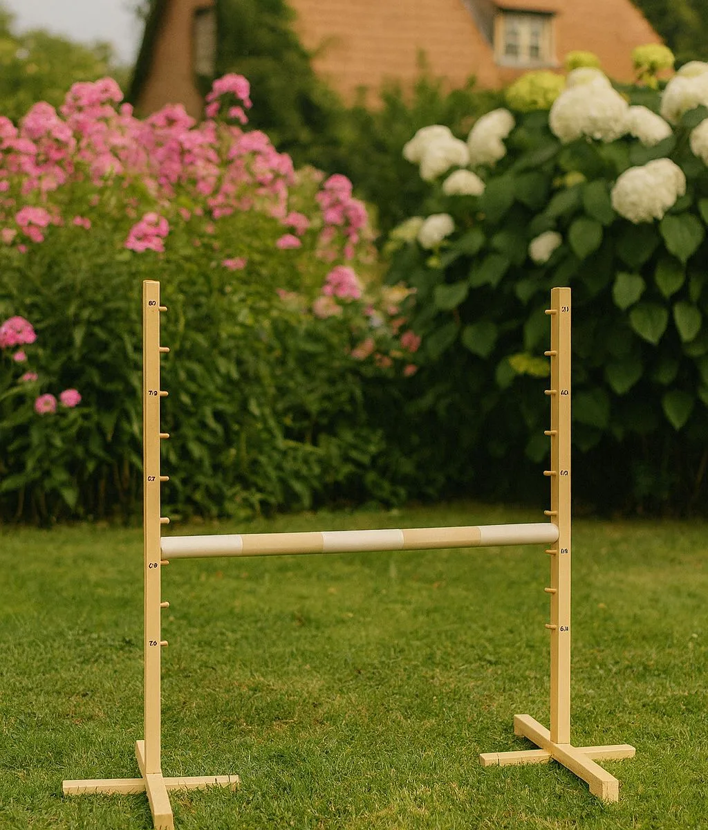 Kliūtis šuoliams „Hobby Horse“ žirgui, 120 cm, kartelė smėlio spalvos